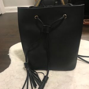 Free People Black Bucket Bag
